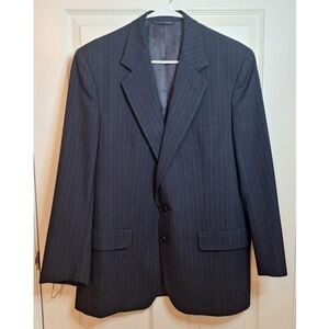 Hickey Freeman Navy Blue Pinstripe Blazer Two Button Sports Coat Formal Size 42R